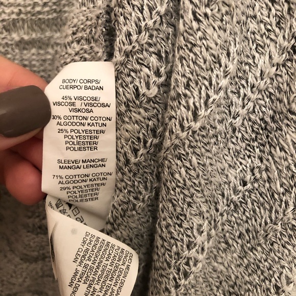 Lucky Brand Beachy Oversized Wrap Knit Fringe Boho Longline Cardigan Sweater - Picture 5 of 8